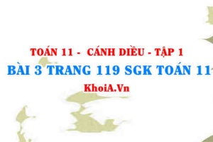 Bài 3 trang 119 SGK Toán 11 tập 1 Cánh Diều